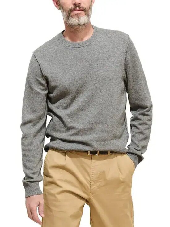 Alex Mill Other - Alex Mill Reverse Seam Crewneck Merino Wool Sweater - Heather Gray Medium